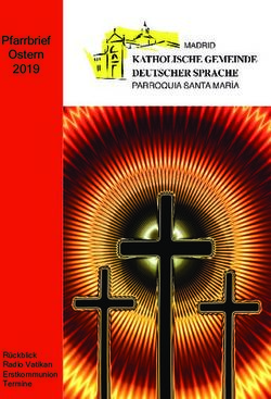 Pfarrbrief Ostern 2019 - R&uuml;ckblick Radio Vatikan Erstkommunion - Katholische Gemeinde Deutscher Sprache