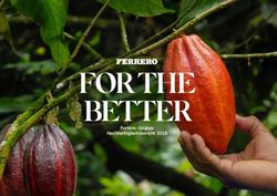 FOR THE BETTER Ferrero-Gruppe - Nachhaltigkeitsbericht 2019