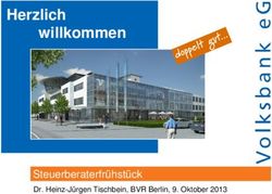 Herzlich willkommen - Steuerberaterfrühstück Dr. Heinz-Jürgen Tischbein, BVR Berlin, 9. Oktober 2013 - voba-sbh.de
