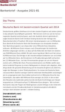 Bankenbrief Bankenbrief - Ausgabe 2021-81 - Das Thema Deutsche Bank mit bestem erstem Quartal seit 2014 - Bundesverband deutscher ...