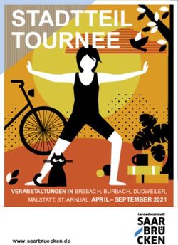 STADTTEIL TOURNEE - VERANSTALTUNGEN IN BREBACH, BURBACH, DUDWEILER, MALSTATT, ST. ARNUAL APRIL - SEPTEMBER 2021 - Landeshauptstadt Saarbr&uuml;cken