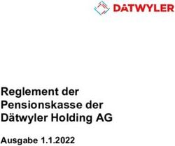 Reglement der Pensionskasse der Dätwyler Holding AG - Ausgabe 1.1.2022