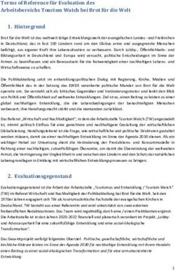 Terms of Reference f&uuml;r Evaluation des Arbeitsbereichs Tourism Watch bei Brot f&uuml;r die Welt
