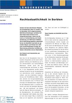 Rechtsstaatlichkeit in Serbien - Konrad-Adenauer-Stiftung