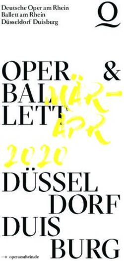 M&Auml;R- BAL LETT - Deutsche Oper am Rhein