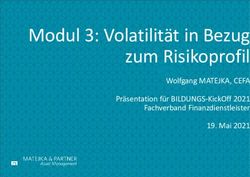 Modul 3: Volatilität in Bezug zum Risikoprofil - Wolfgang MATEJKA, CEFA Präsentation für BILDUNGS-KickOff 2021 Fachverband Finanzdienstleister 19 ...