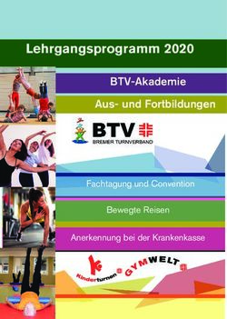 Lehrgangsprogramm 2020 - BTV-Akademie Aus- und Fortbildungen Fachtagung und Convention - Bremer Turnverband