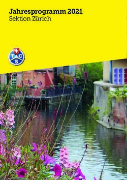 Jahresprogramm 2021 Sektion Z&uuml;rich