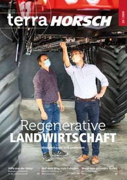 Regenerative LANDWIRTSCHAFT - Vorausschauen und umdenken - terraHORSCH