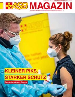 MAGAZIN - KLEINER PIKS, STARKER SCHUTZ Samariter gegen Corona - ASB Saarland