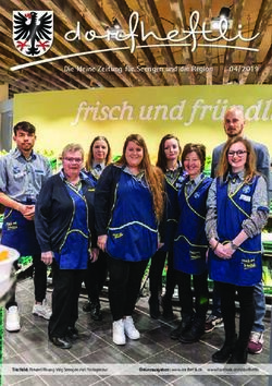 Die kleine Zeitung f&uuml;r Seengen und die Region 04/ 2019 - Dorfheftli