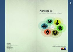 Pl&auml;nepapier der Siebenten-Tags-Adventisten in Bayern-Handlungsfelder und Ziele bis 2020 - Freikirche der Siebenten-Tags ...