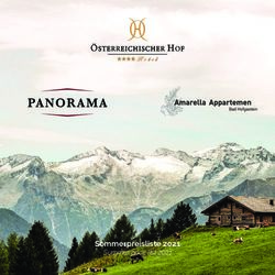 Sommerpreisliste 2021 - Summer price list 2021 - Österreichischer Hof