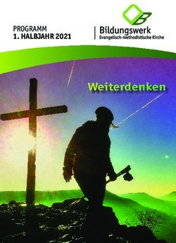 WEITERDENKEN PROGRAMM - HALBJAHR 2021 - BILDUNGSWERK