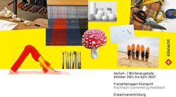 Herbst- / Winterangebote Oktober 2021 bis April 2022 Freizeitanlagen K&uuml;snacht Itschnach Sunnemetzg Heslibach Erwachsenenbildung