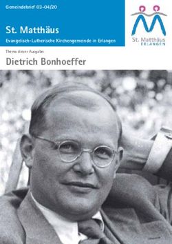 St. Matth&auml;us Dietrich Bonhoeffer - Gemeindebrief 03-04/20 Evangelisch-Lutherische Kirchengemeinde in Erlangen