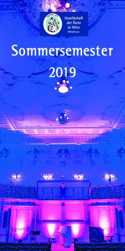 Sommersemester 2019 - Gesellschaft der &Auml;rzte