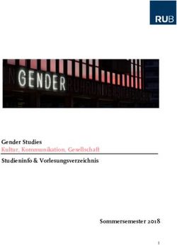 Gender Studies Kultur, Kommunikation, Gesellschaft Studieninfo & Vorlesungsverzeichnis Sommersemester 2018