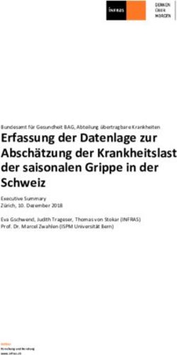 Erfassung der Datenlage zur Absch&auml;tzung der Krankheitslast der saisonalen Grippe in der Schweiz