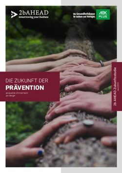 PR&Auml;VENTION DIE ZUKUNFT DER - Jacqueline Zimmermann Jan Berger