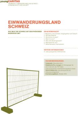 EINWANDERUNGSLAND SCHWEIZ