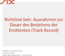 Richtlinie betr. Ausnahmen zur Dauer des Bestehens der Emittenten (Track Record) - Richtlinie Track Record, RLTR vom 18. Juni 2021 Datum des ...