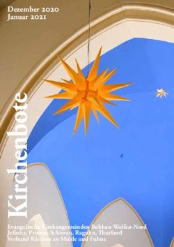 Dezember 2020 Januar 2021 - Evangelische Kirchengemeinden Bobbau-Wolfen-Nord Jeßnitz, Priorau-Schierau, Raguhn, Thurland Verbund Kirchen an Mulde ...