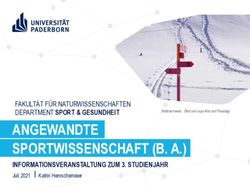 ANGEWANDTE SPORTWISSENSCHAFT (B. A.) - Juli 2021 Katrin Hemschemeier FAKULTÄT FÜR NATURWISSENSCHAFTEN DEPARTMENT SPORT & GESUNDHEIT - Department ...
