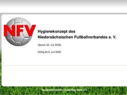 Hygienekonzept des Nieders&auml;chsischen Fu&szlig;ballverbandes e. V - (Stand: 03. Juli 2020) G&uuml;ltig ab 6. Juli 2020 - TSV Bardowick