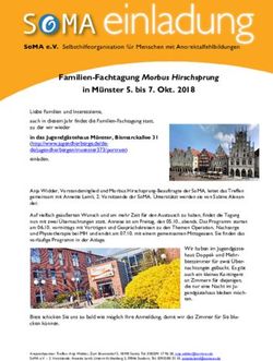 IN M&Uuml;NSTER 5. BIS 7. OKT. 2018 - FAMILIEN-FACHTAGUNG MORBUS HIRSCHSPRUNG - SOMA EV