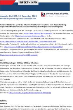 INFEKT - INFO Ausgabe 24/2020, 10. Dezember 2020 Infektionsepidemiologisches Landeszentrum - Hamburg.de