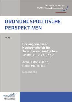 DER ANGEMESSENE KOSTENMAßSTAB FÜR TERMINIERUNGSENTGELTE - "PURE LRIC" VS. "KEL" - ANNE-KATHRIN BARTH, ULRICH HEIMESHOFF