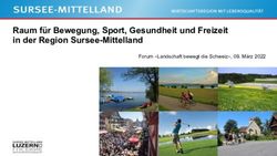 Raum f&uuml;r Bewegung, Sport, Gesundheit und Freizeit in der Region Sursee-Mittelland - Forum "Landschaft bewegt die Schweiz", 09. M&auml;rz 2022