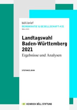 Landtagswahl Baden-Württemberg 2021 - Ergebnisse und Analysen DEMOKRATIE & GESELLSCHAFT #21 - Heinrich-Böll-Stiftung