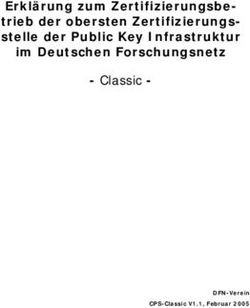Erklärung zum Zertifizierungsbetrieb der obersten Zertifizierungs-stelle der Public Key Infrastruktur im Deutschen Forschungsnetz - Classic
