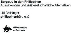 Bergbau in den Philippinen - Auswirkungen und zivilgesellschaftliche Alternativen Lilli Breininger