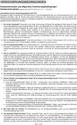 VERSICHERUNGSBEDINGUNGEN - Sunrise