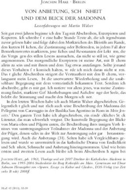 VON ANBETUNG, SCH&Ouml;NHEIT UND DEM BLICK DER MADONNA