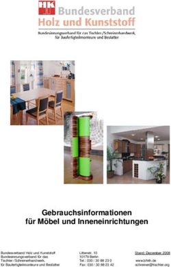 Gebrauchsinformationen f&uuml;r M&ouml;bel und Inneneinrichtungen
