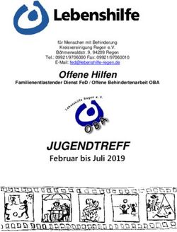 JUGENDTREFF Februar bis Juli 2019 - Offene Hilfen - Lebenshilfe Regen