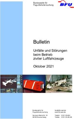 Bulletin Unf&auml;lle und St&ouml;rungen beim Betrieb ziviler Luftfahrzeuge Oktober 2021 - Bundesstelle f&uuml;r Flugunfalluntersuchung