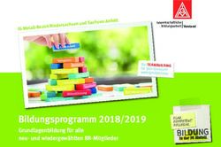 Bildungsprogramm 2018/2019 - Grundlagenbildung f&uuml;r alle neu- und wiedergew&auml;hlten BR-Mitglieder - IG Metall Celle-L&uuml;neburg