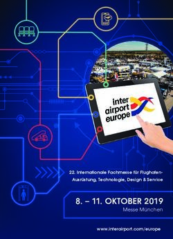 8 11. OKTOBER 2019 - Messe München 22. Internationale Fachmesse für Flughafen-Ausrüstung, Technologie, Design & Service - Inter Airport Europe