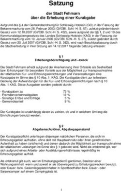 Satzung der Stadt Fehmarn &uuml;ber die Erhebung einer Kurabgabe