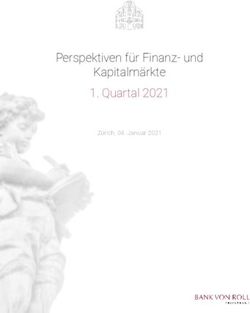 Perspektiven für Finanz- und Kapitalmärkte 1. Quartal 2021 - Zürich, 04. Januar 2021 - Bank von Roll
