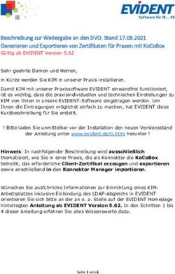BESCHREIBUNG ZUR WEITERGABE AN DEN DVO, STAND 17.09.2021 GENERIEREN UND EXPORTIEREN VON ZERTIFIKATEN F&Uuml;R PRAXEN MIT KOCOBOX