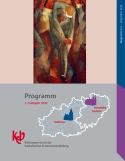 Programm 2. Halbjahr 2021 Bildungsverbund der Katholischen Erwachsenenbildung - keb Hohenlohe