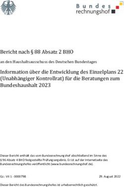 (Unabha ngiger Kontrollrat) fu r die Beratungen zum Bundeshaushalt 2023