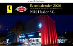 Eventkalender 2020 Niki Hasler AG