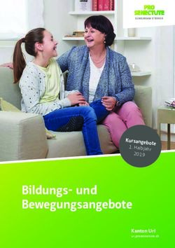 Bildungs- und Bewegungsangebote - Kursangebote 1. Halbjahr - Pro Senectute Uri